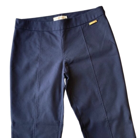 Tory Burch Callie Skinny Ankle Pants Side Zip Women's 2 Navy Blue - Picture 4 of 8